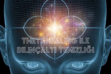 Düşünen insan grafiği ve Thetahealing ile Bilinçaltı Temizliği yazısı