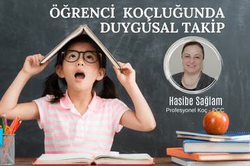 Kafasına kitap koymuş şaşkın ve bunalmış küçük kız öğrenci ve yazar Hasibe Sağlam